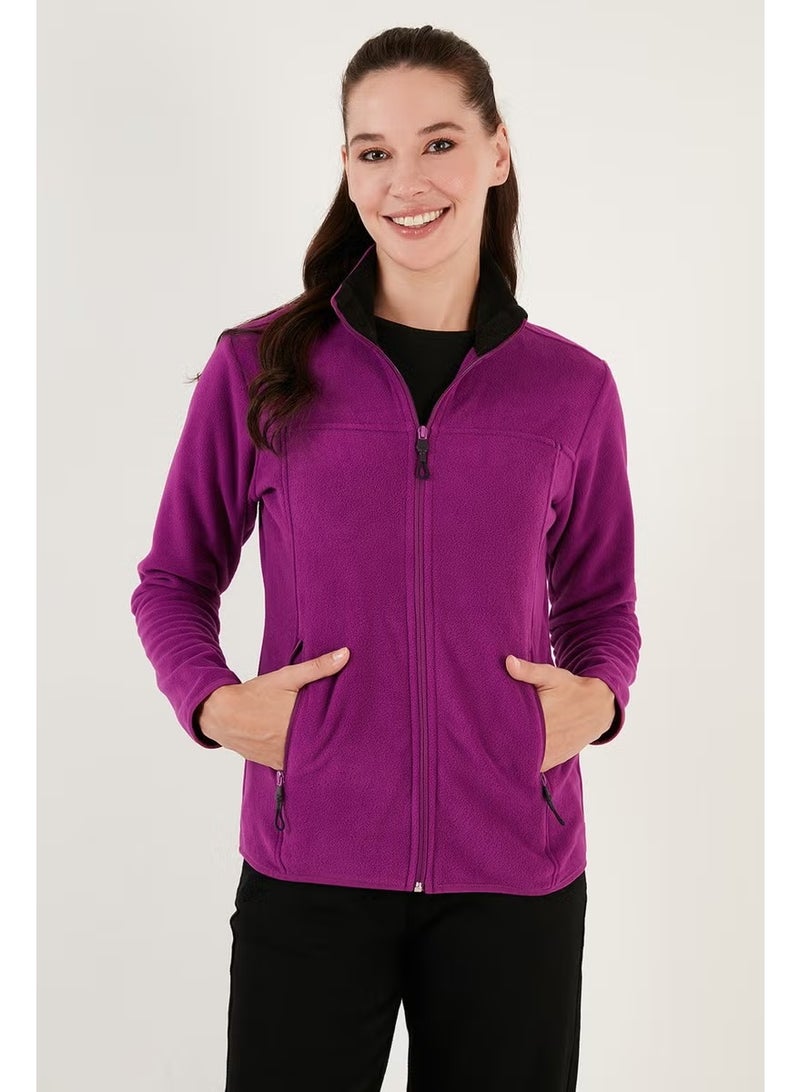 Lela Slim Fit Anti-Pilling Non-Pilling Zippered Pocket Fleece Cardigan Women's POLAR 5907002 - Image 1